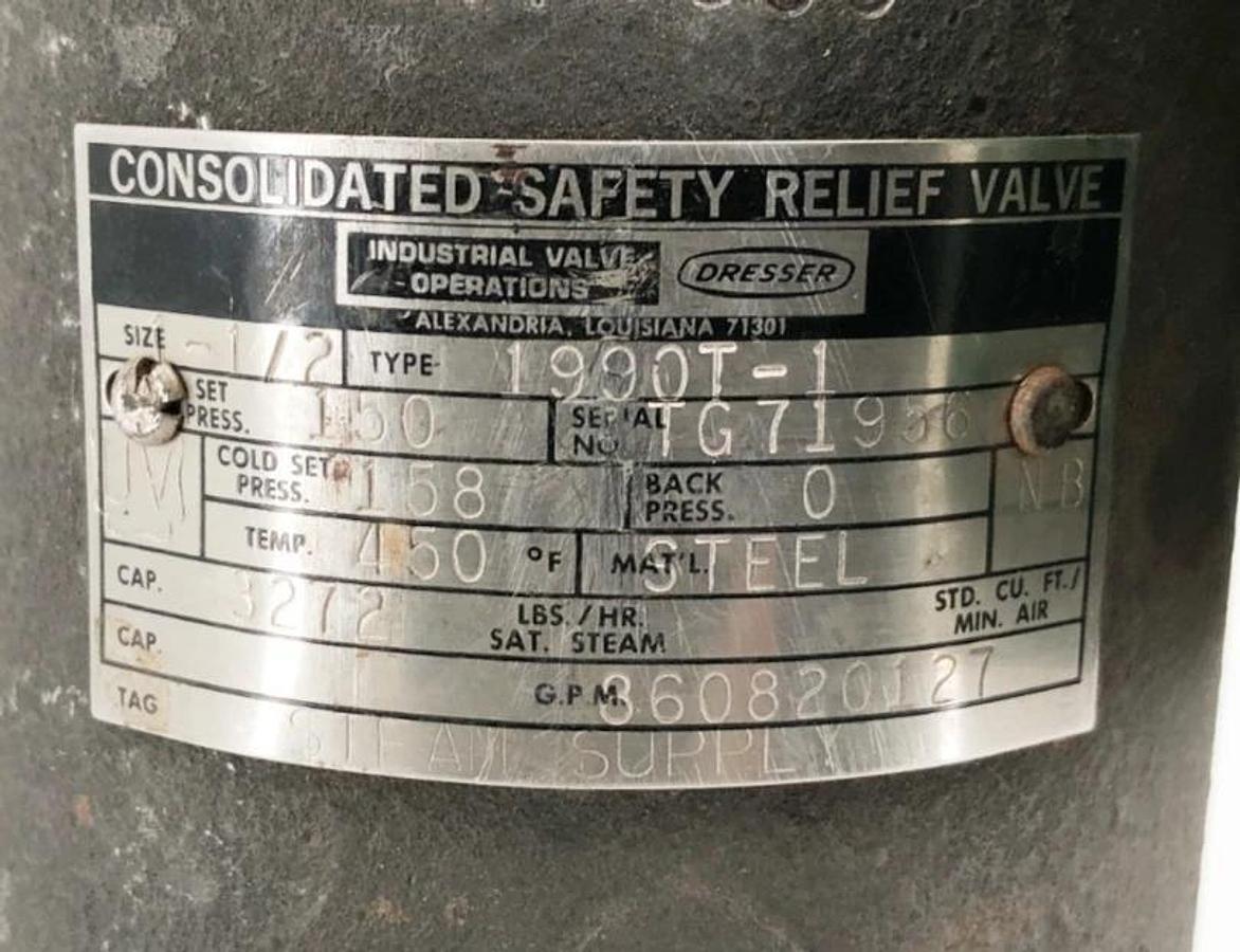 New Dresser Consolidated 1990T-1 Relief Valve 1-1/2" Set 150psi - No Box