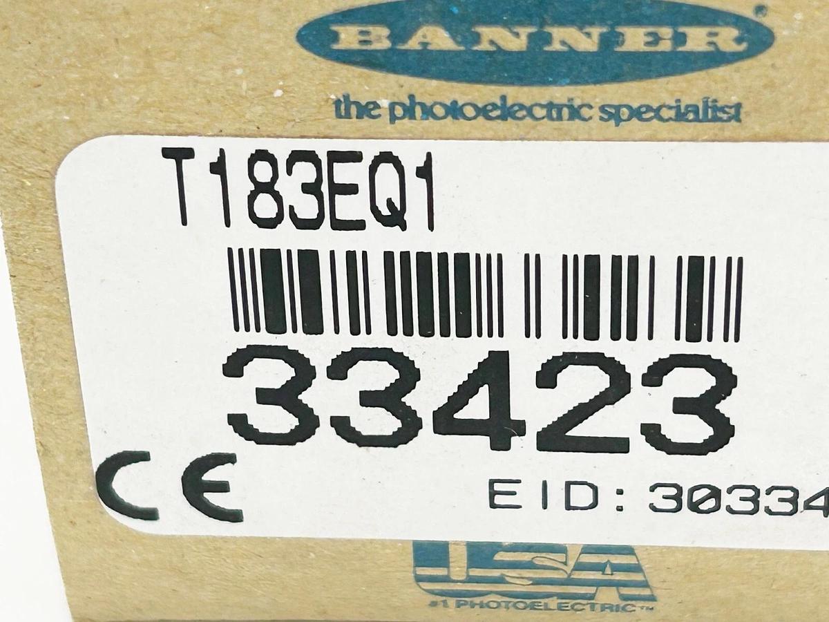 New Banner Engineering T183EQ1 Barrel Mount Sensor EZ Beam 20M Range 250V 33423
