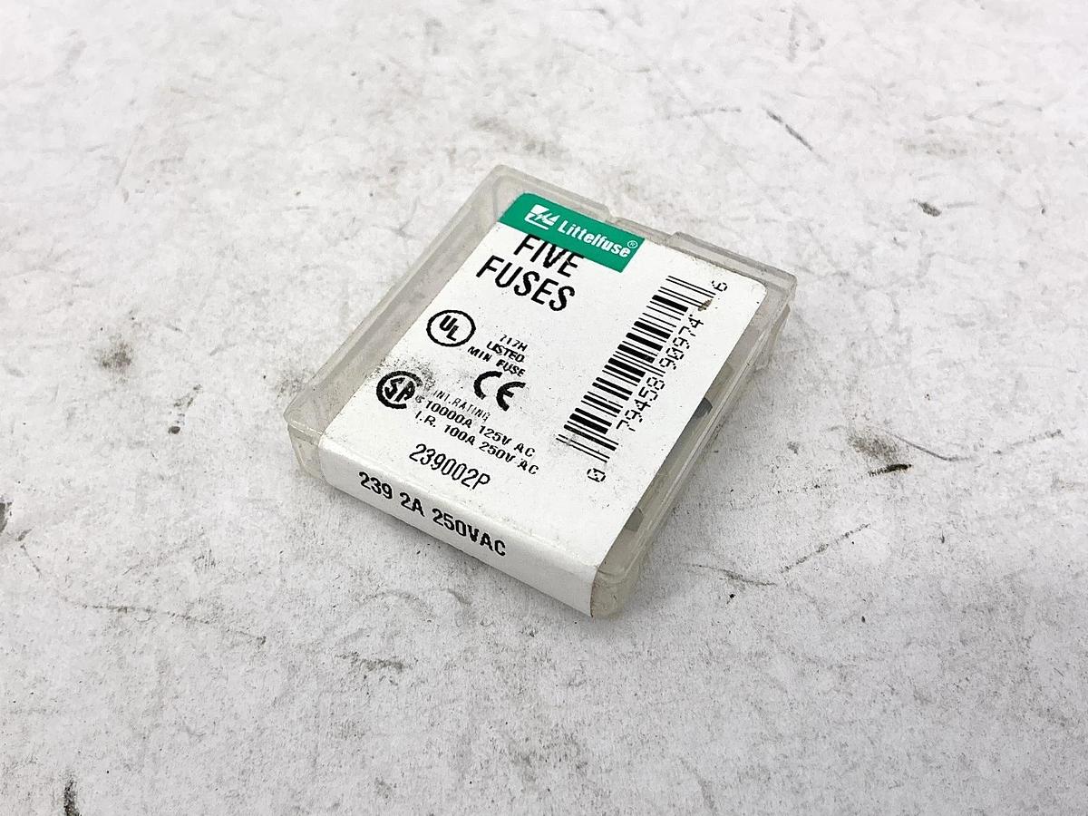 Lot of 10 New Littelfuse 239002P Slo-Blo Glass Fuse 0239002.VXP 239 2A 250VAC