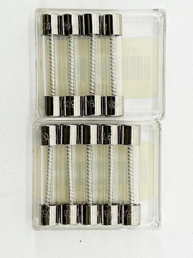 New Lot of 9 Bussmann MDL-6-R Glass Time Delay Fuse 6A 250V