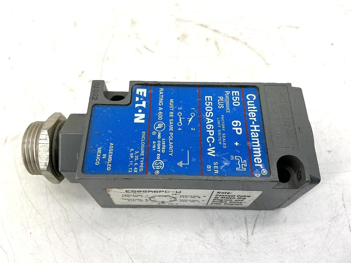 Used Eaton Cutler-Hammer E50SA6PC-W Ser B1 E50 Limit Switch 6-Pole 5-Pin