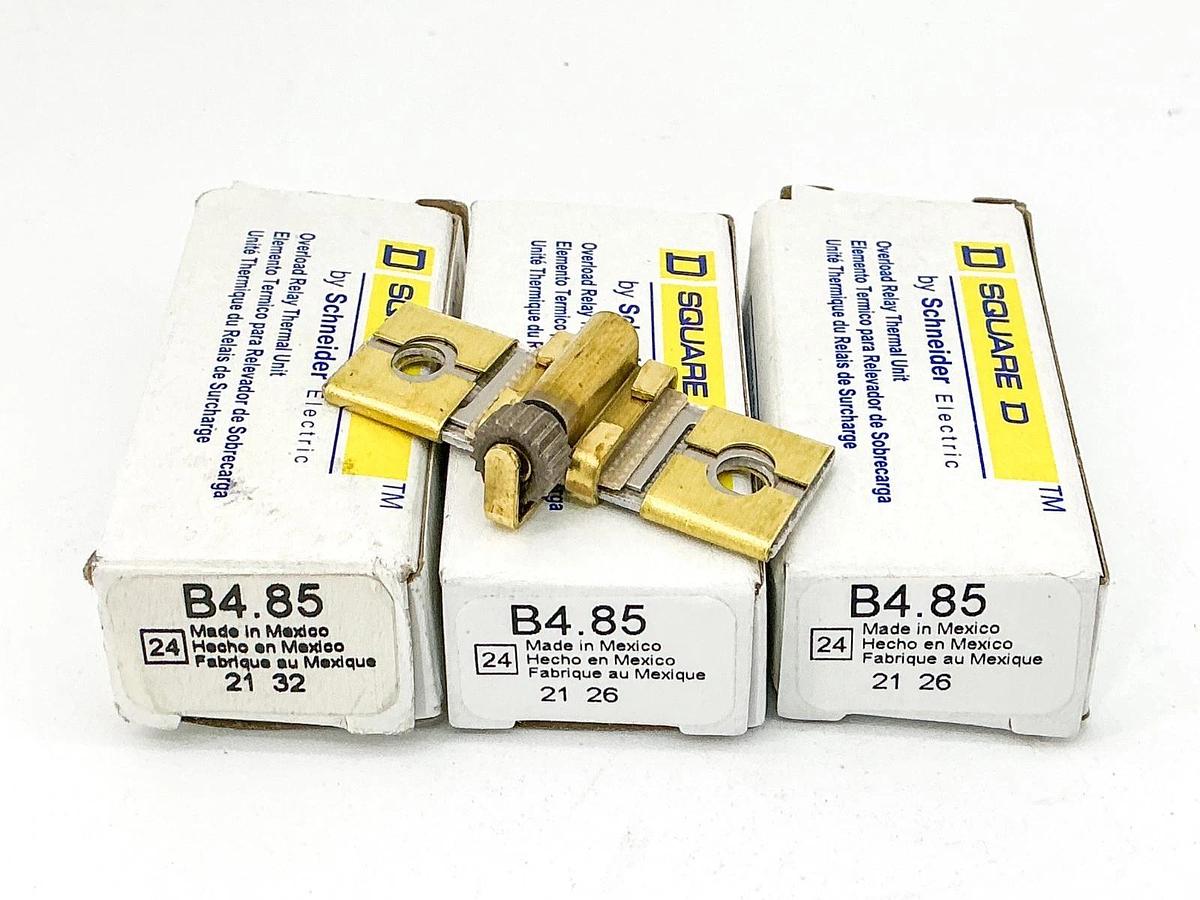 New Lot of 3 Square D B4.85 Overload Thermal Relay