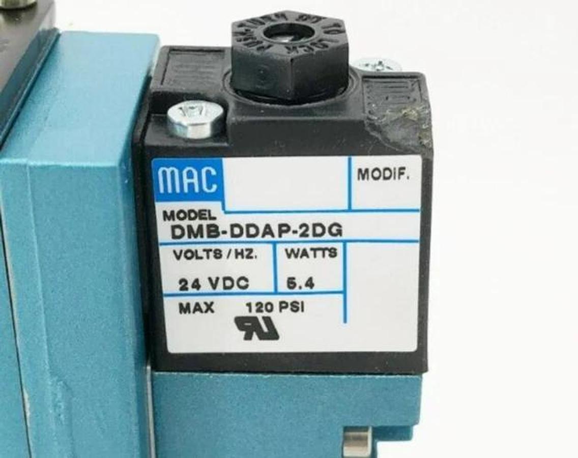 New MAC Valves 93A-AAB-CJA-DM-DDAP-2DG Solenoid Valve 120psi 24VDC Coil