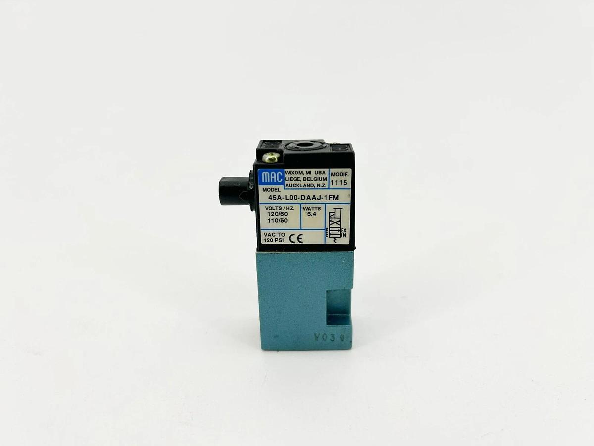Used MAC Valves 45A-L00-DAAJ-1FM Solenoid Valve 110/120V 5.4W