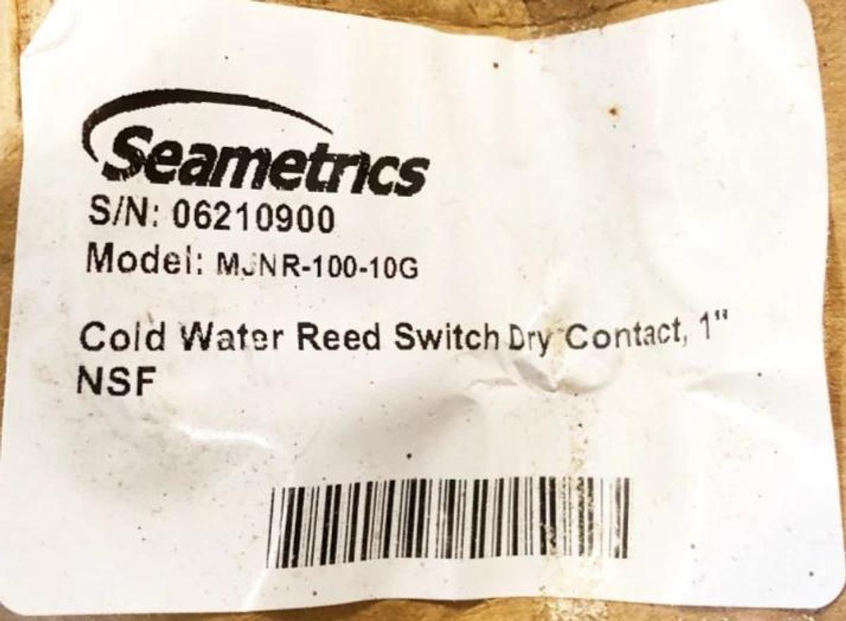New Seametrics MJNR-100-10G Cold Water Reed Switch Dry Contact 1" NSF - No Box