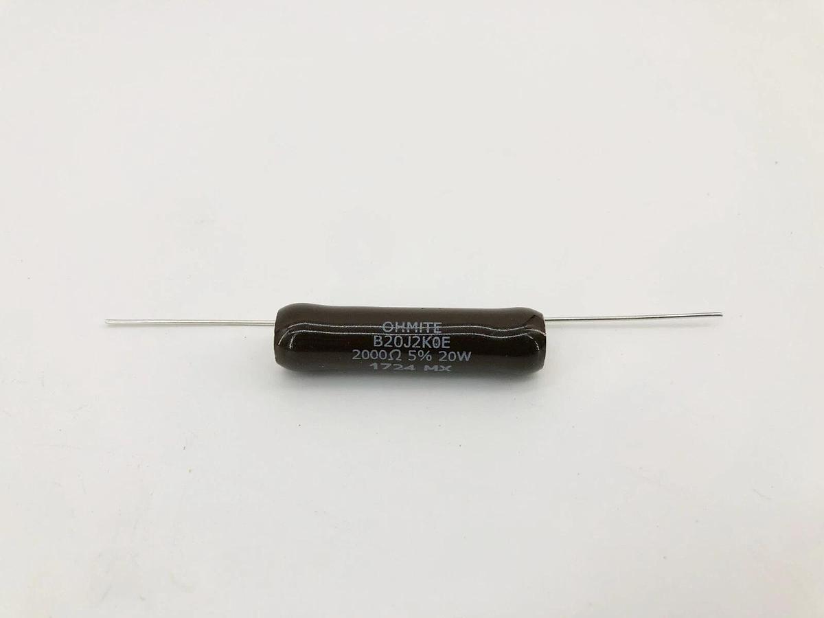 Box of 25 New Ohmite B20JK2K0E Resistors 20W 2000 Ohms 5%