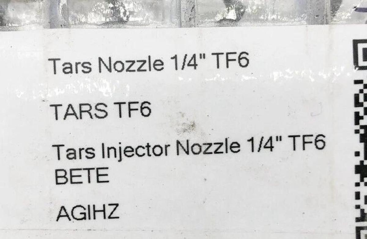 New Bete TF6NN Tars 1/4" Injector Nozzle 316