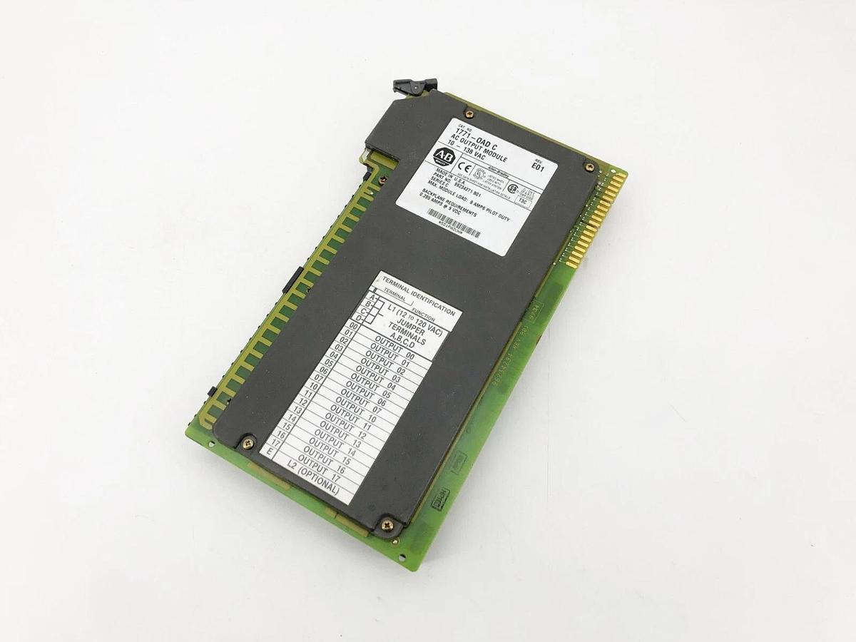 Used Allen Bradley 1771-OAD Ser. C AC Output Module 10-138VAC Rev. E01
