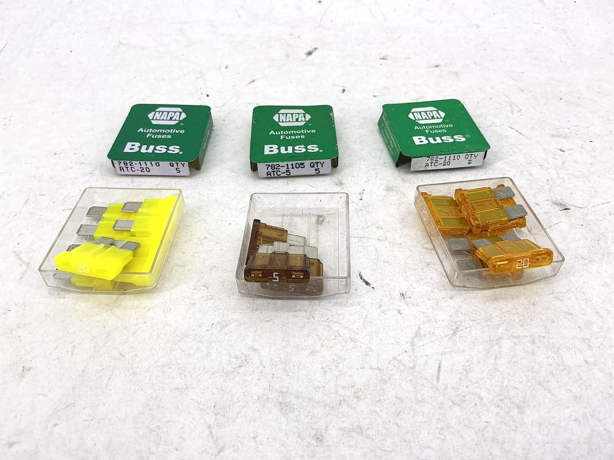 Lot of 13 New Napa ATC Automotive Fuses ATC-5 & ATC 20 782-1105 & 782-1110