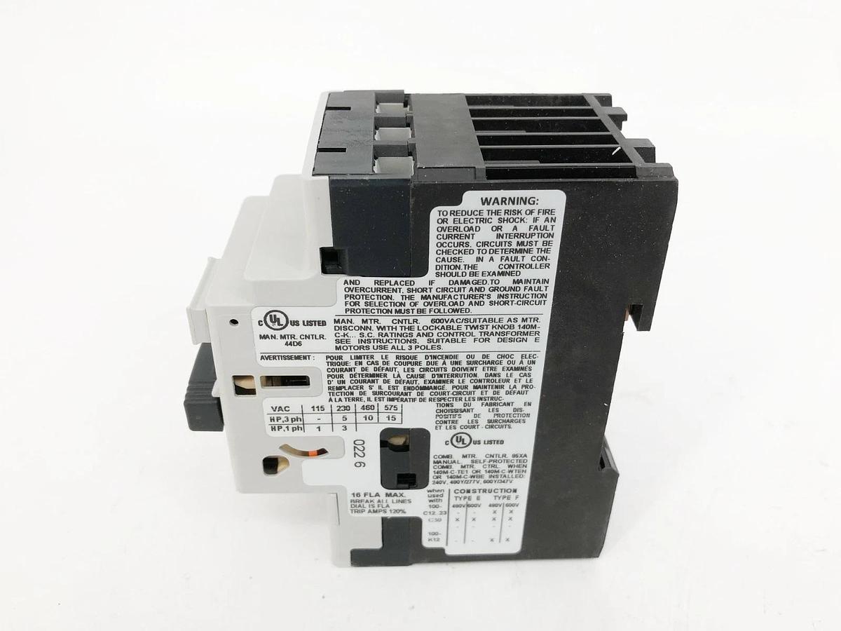 New Allen Bradley 140M-D8E-C16 Ser. C Motor Protector Circuit Breaker 10-16A