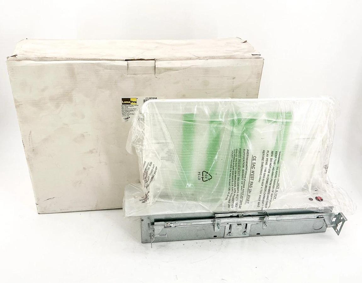 New Luma Pro 6CGN6 LED Edge Lit Exit sign W/ Battery 120/277V REL-800-SG(C)-AL