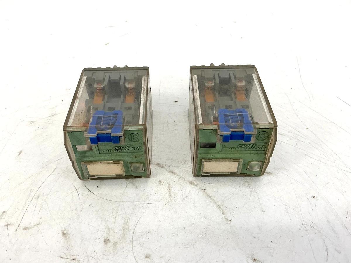 Used Lot of 2 Turck C2-A20DX/024VDC Ser MR-C Power Relay 8-Pin 24V Coil 2P 10A 250V