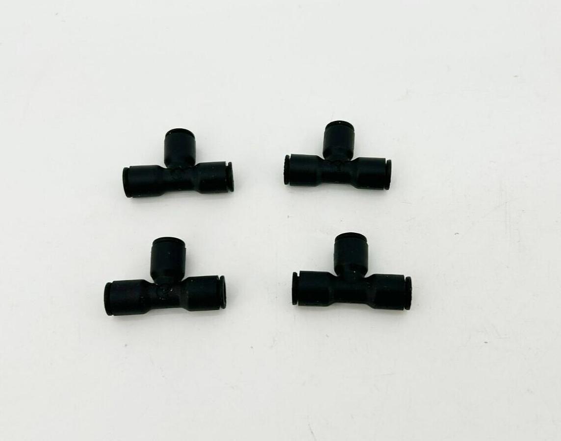 Lot of 4 New Lawson 86786 Union Tees, 1/4" Tube OD, Glass Reinforced Nylon