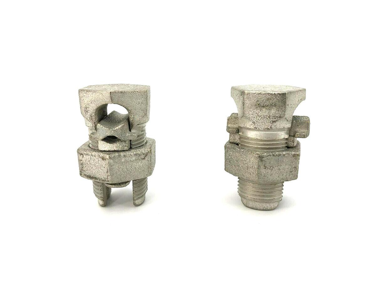 Lot of 2 New Penn-Union SW-9A Split Bolt Connectors, 4-3/0 AWG, CU 6SOL-3/0STR
