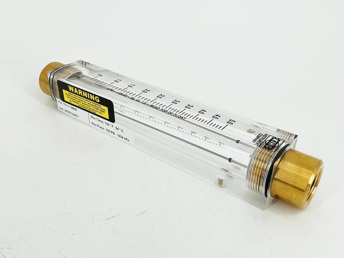 New King Instrument Co. 7511115B08 Flow Meter 150PSI 5GPM 1/2" NPT