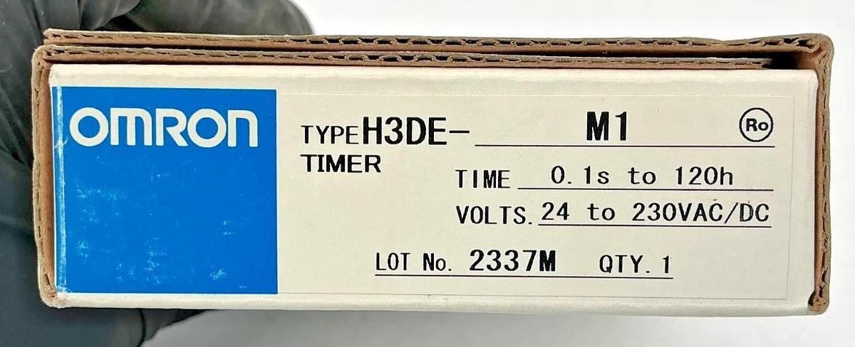 New Omron H3DE-M1 Timer Relay Time: 0.1sec-120hr 5A 250V 24-230VAC/DC 50/60HZ