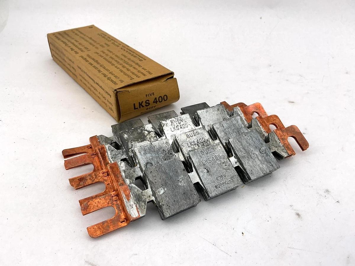 New Bussmann LKS-400 Renewal Links Superlag 600V LKS400 QTY 4 Per Box