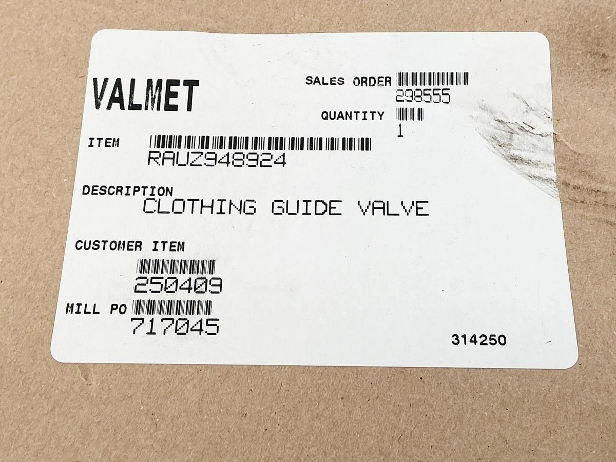 New Valmet RAUZ948924 Clothing Guide Valve FGV2001