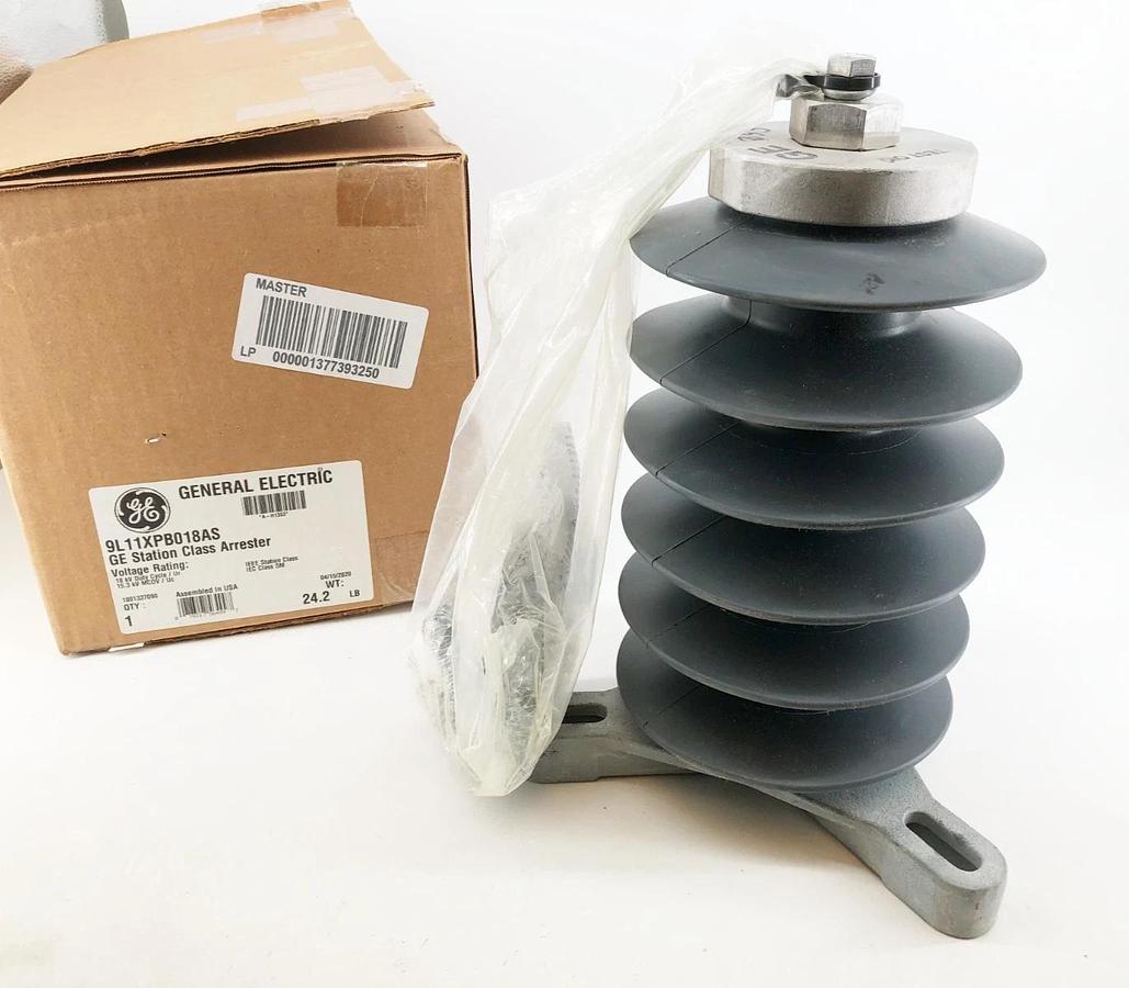 New General Electric 9L11XPB018AS Station Class Arrester 18kV Duty 15.3kV MCOV