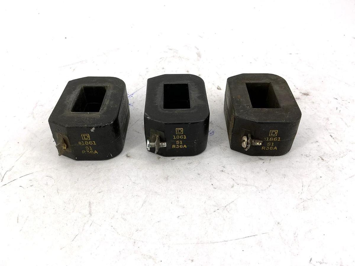 Used Lot of 3 Square D 1861-S1-R36A Magnetic Coil 440/480V 50/60CY S1861S1R36A