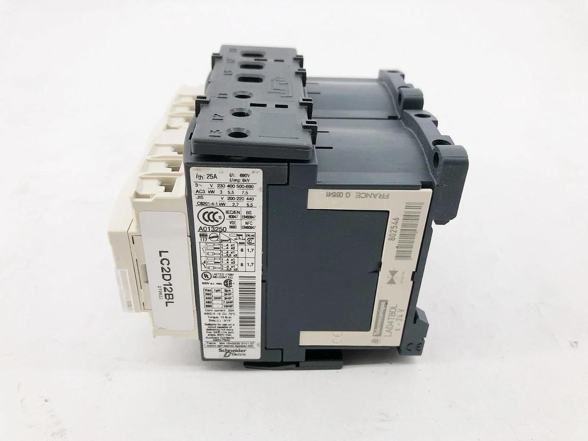 New Telemecanique LC2D12BL Reversing Contactor 24VDC 2.4W 5.5KW/400V 7.5HP/460V