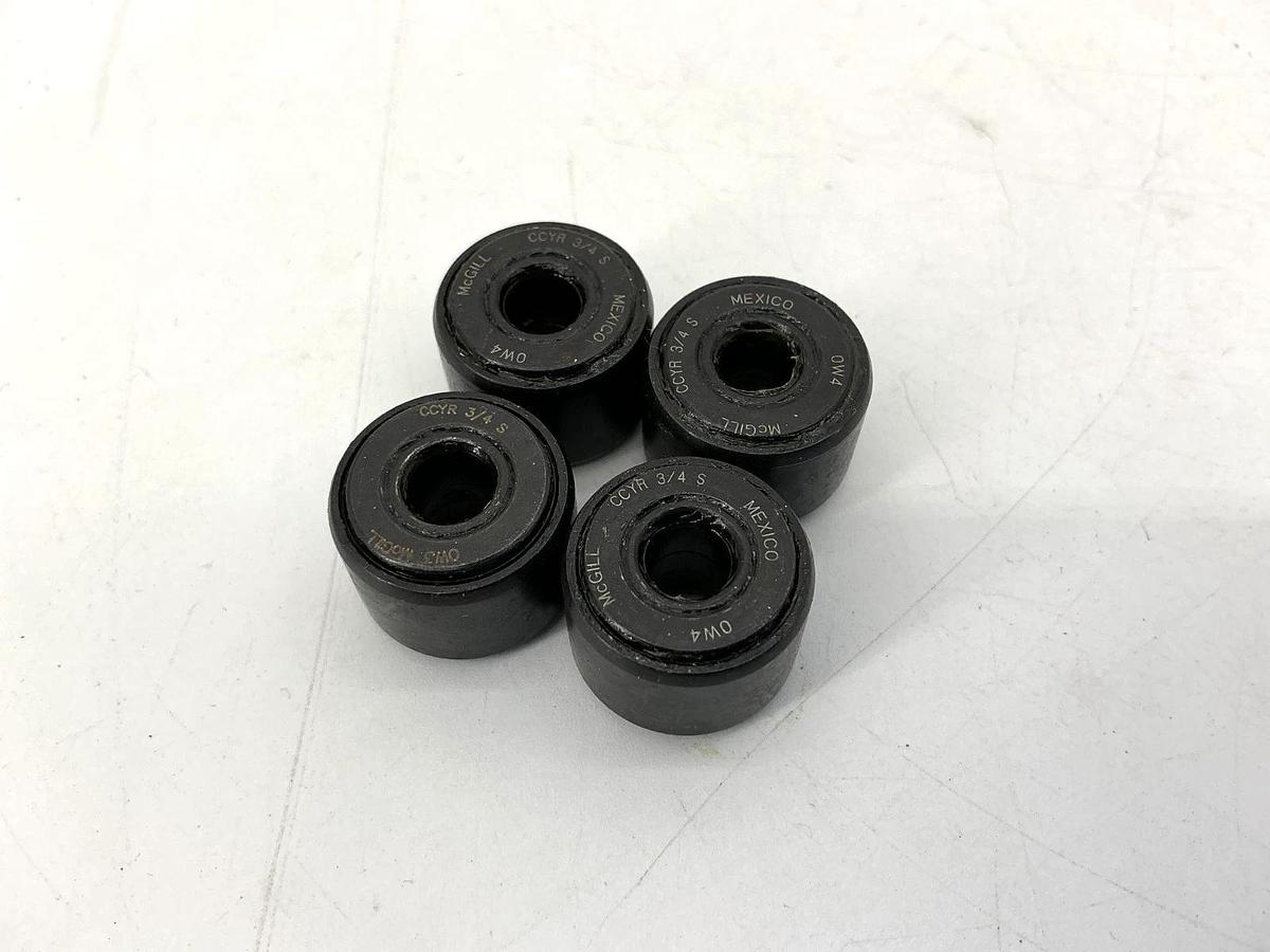 Lot of 4 New McGill CCYR-3/4S Cam Yoke Roller Bearing D:0.75" B:0.25" W:0.5"