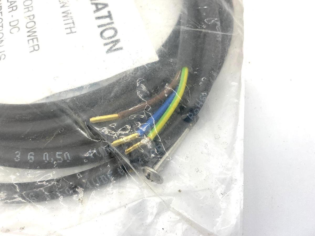 New Parker PS2429JBP Solenoid Connector Cable Type B 3-Pin 3-Wire 2-Meter 6ft