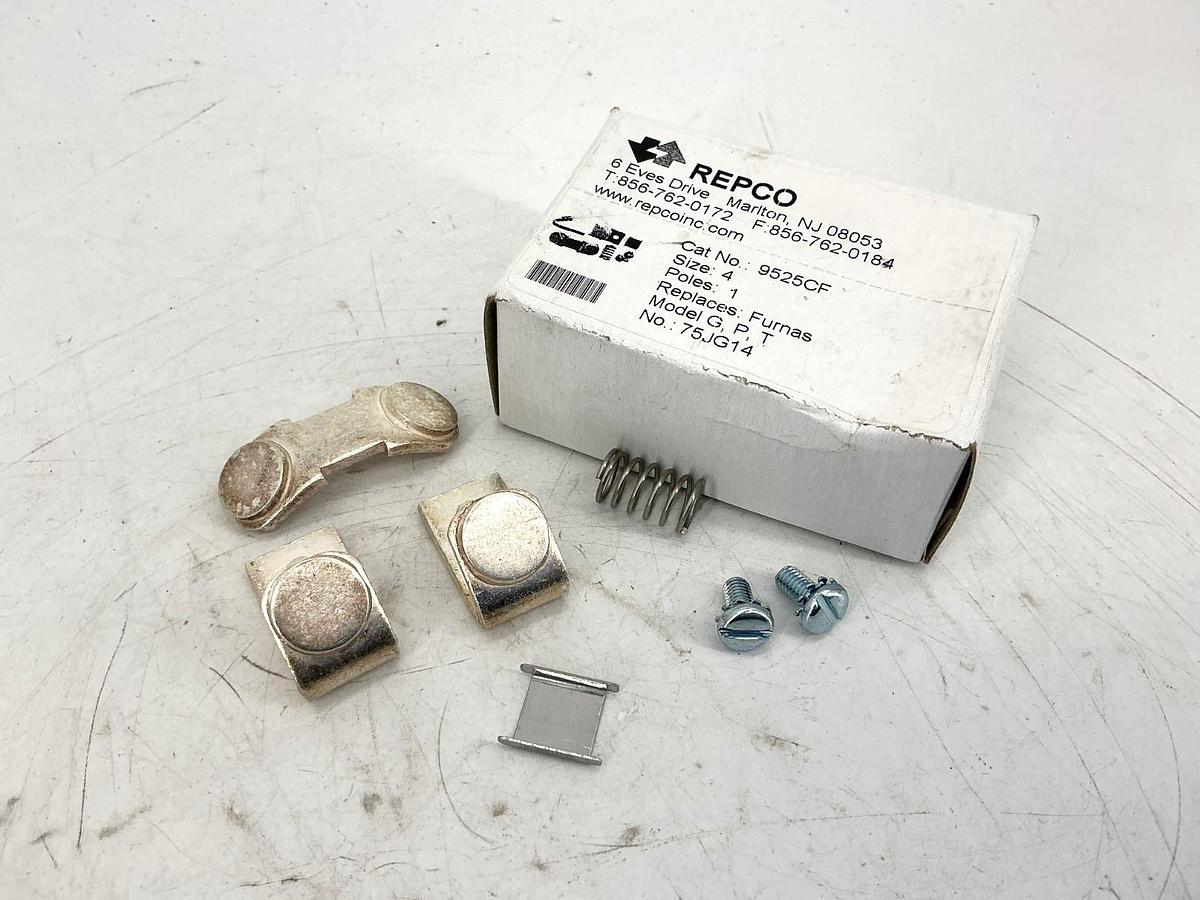 New Repco 9525CF Contact Kit Size 4 1P Model G, P, T Replaces Furnas No.75JG14
