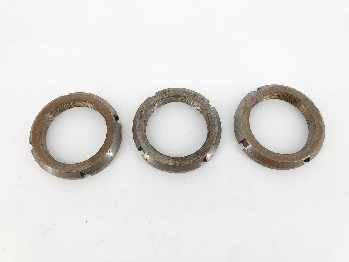 Used Lot of 3 Whittet-Higgens N-11 Locknuts 2.157-18 Thread 2-31/32" OD