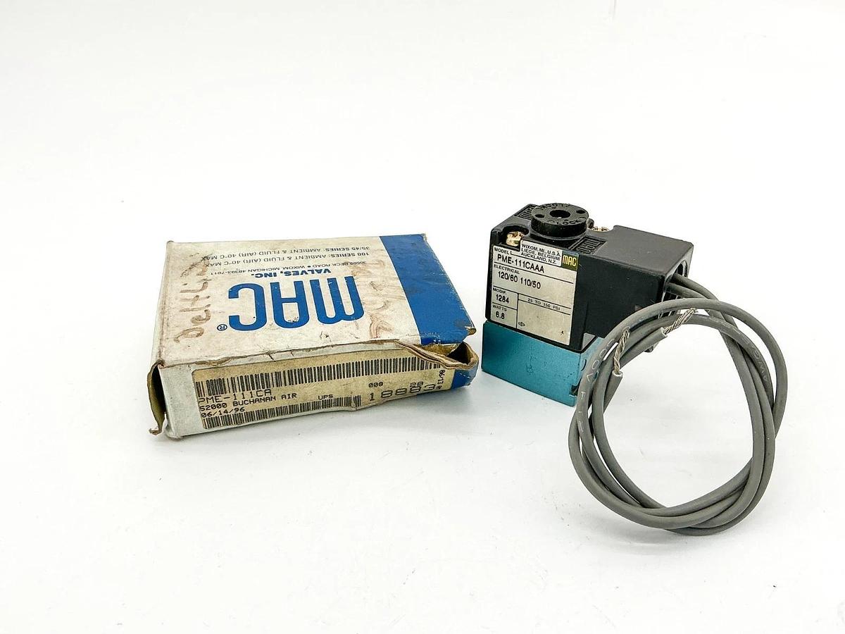 New Mac Valves PME-111CA Solenoid Valve 110/120V 6.8W 25-100PSI