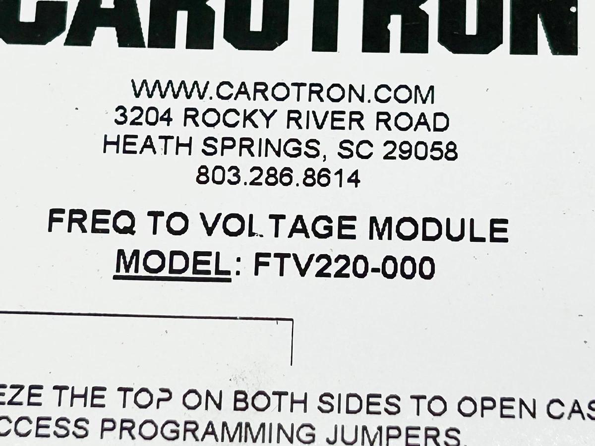 New Carotron FTV220-000 Frequency To Voltage Module 24VDC 150Ma