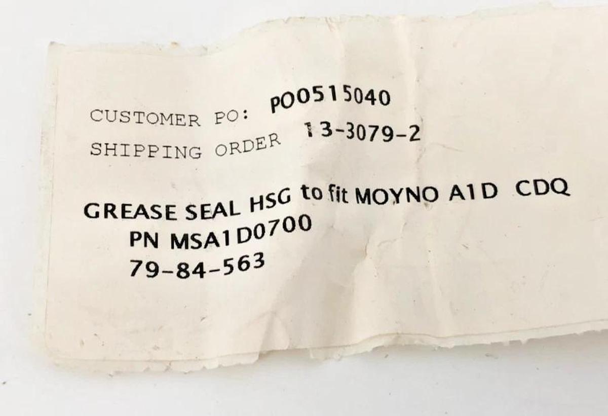 New MSA1D0700 Grease Seal HSG for Moyno A1D CDQ - No Box