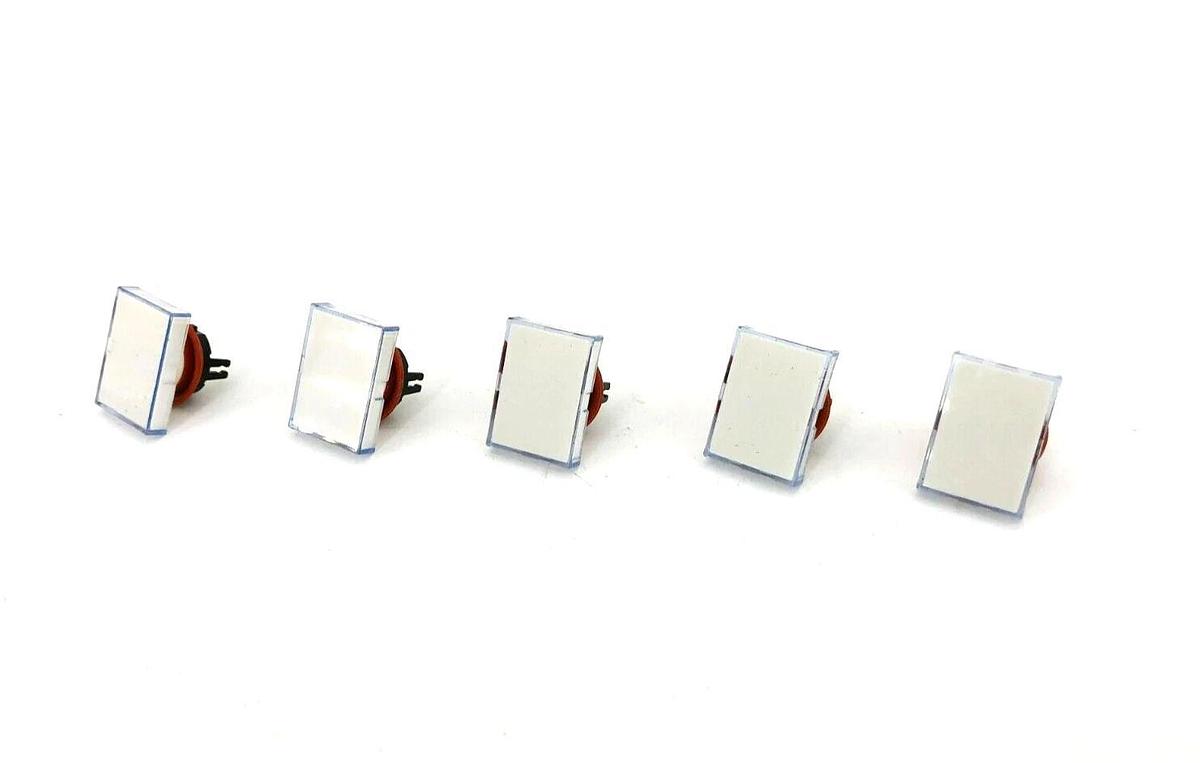 Lot of 5 New IDEC AL6H-LK2-W White Lenses Rectangular A6 16mm Unibody