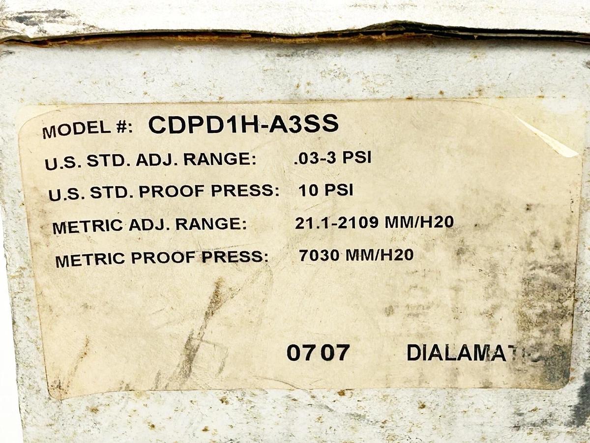 New Barksdale CDPD1H-A3SS Pressure Switch 3PSI 1/8NPT NEMA 4