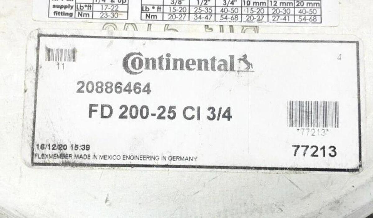 Used Continental FD 200-25 CI 3/4 Double Convoluted Air Spring 20886464