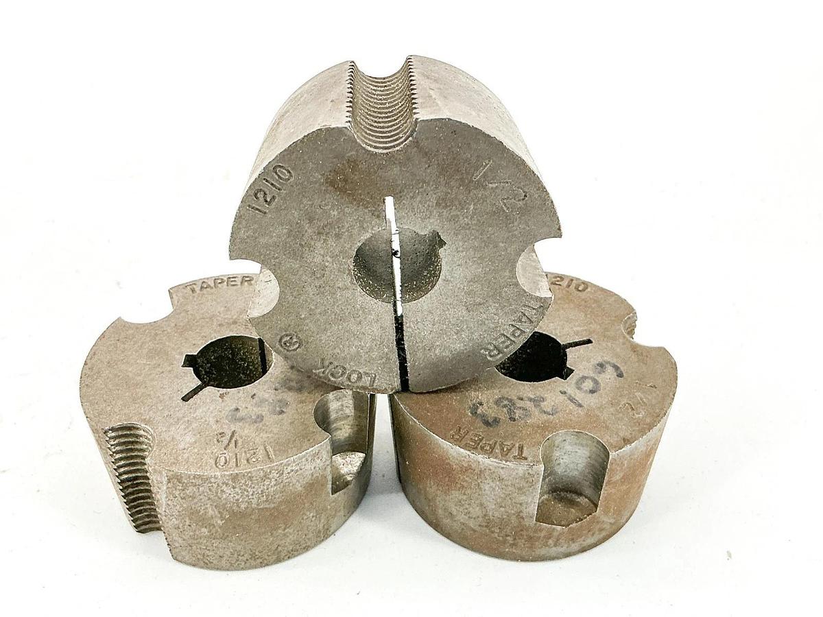 Used Lot of 3 1210-1/2 Taper-Lock Bushing 1/2" Bore