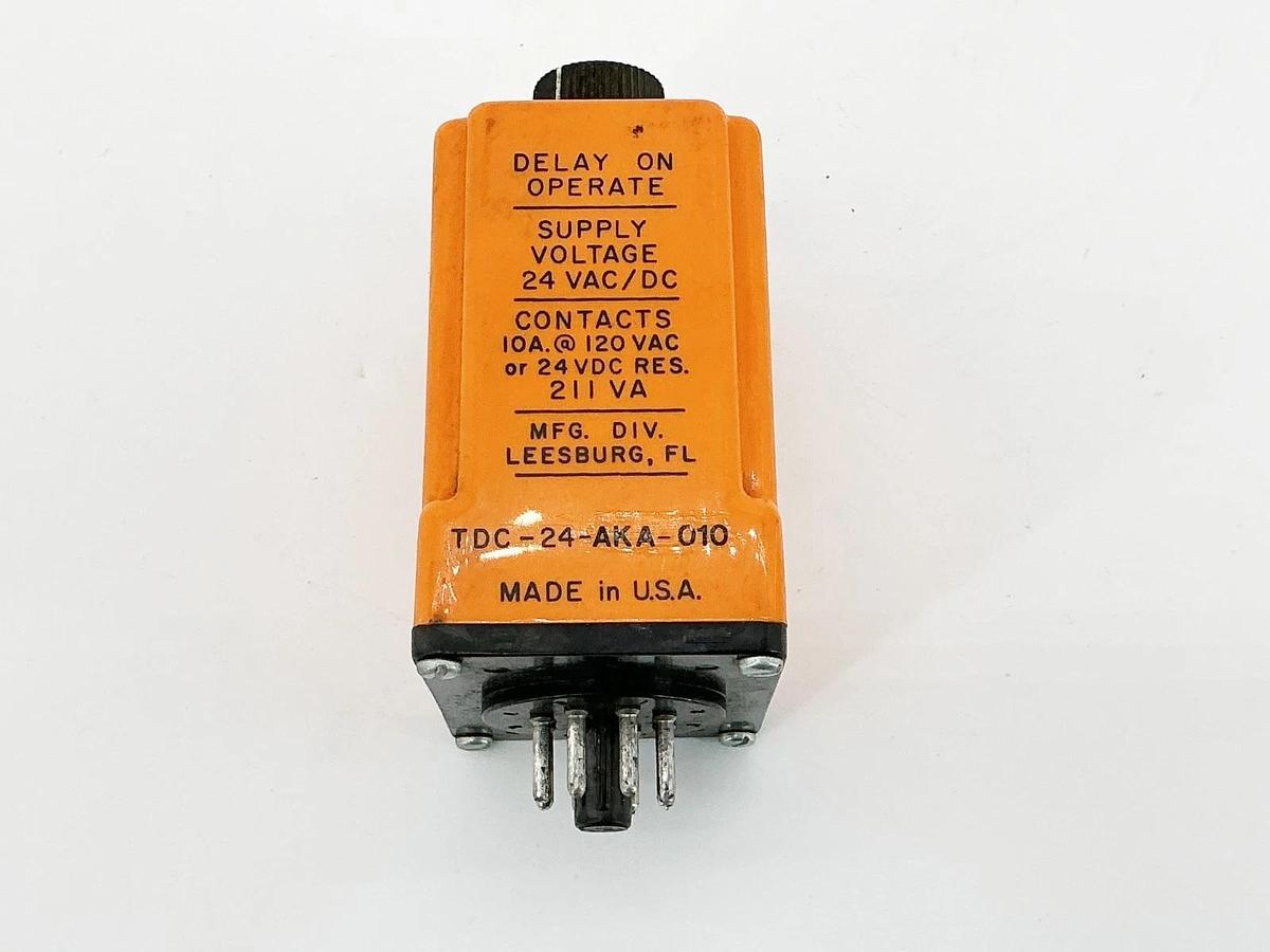 Used Diversified Electronics TDC-24-AKA-010 Time Delay Operate Relay 24V 10A 211VA 0-