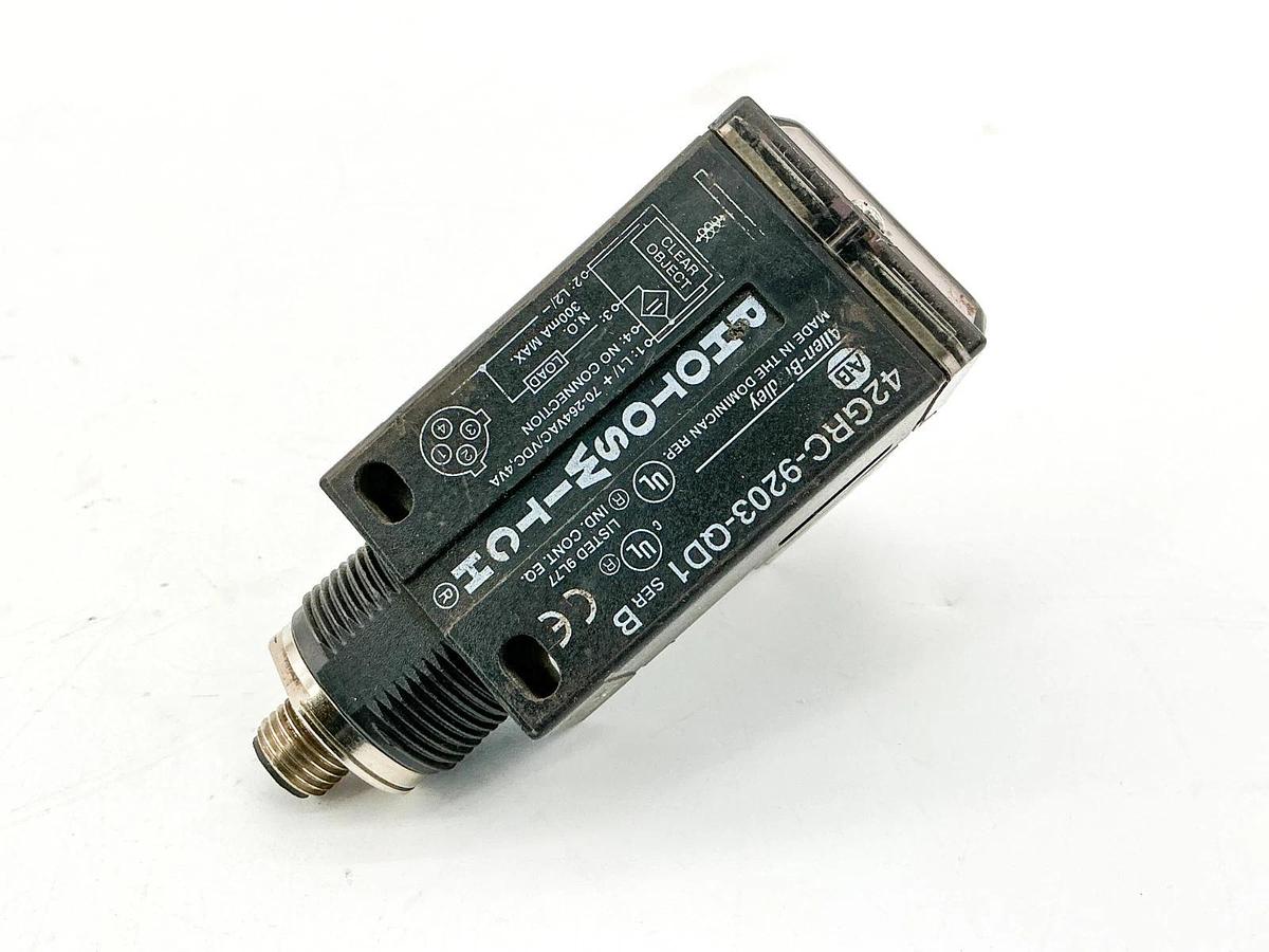 Used Allen Bradley 42GRC-9203-QD1 Photoswitch Sensor 264VAC 4VA Ser.B