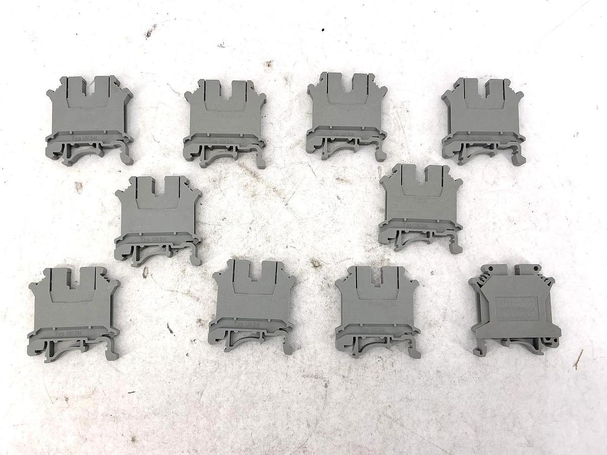 Lot of 10 New Phoenix Contact UK-5-N Terminal Block Gray 30A 600V UK-5N 3004362