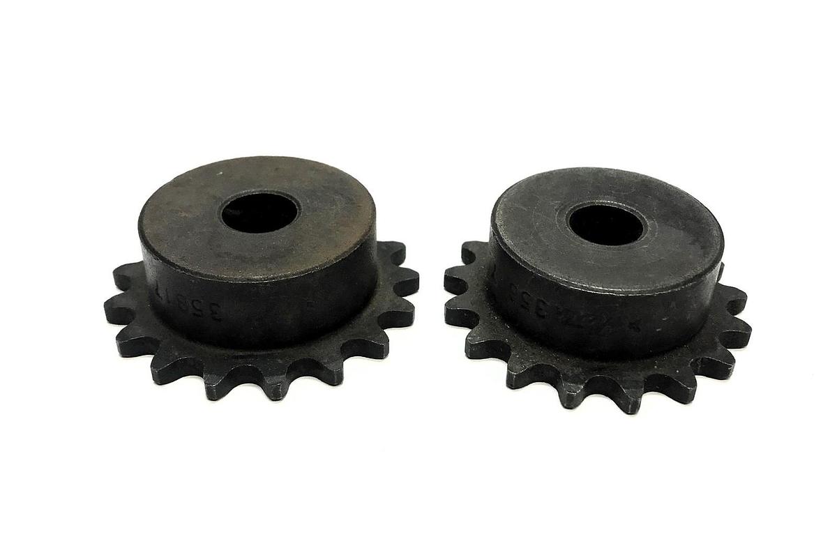 Lot of 2 New Martin 35BS17 x 3/4" Finished Bore Sprockets