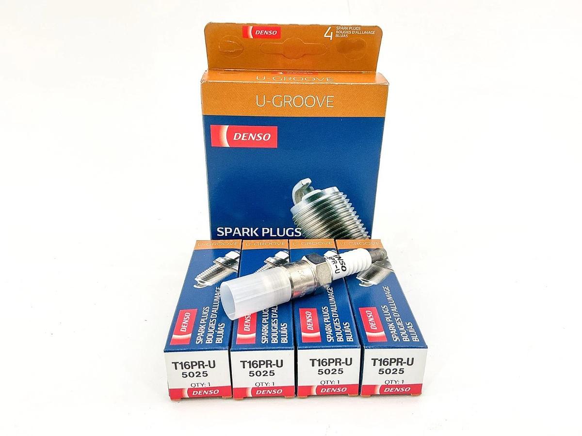New Box of 4 Denso 5025 U-Groove Spark Plug T16PR-U