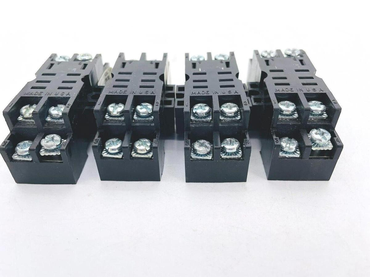Used Lot of 4 Allen Bradley 700-HN116 8-Blade Socket for 700-HF Relays