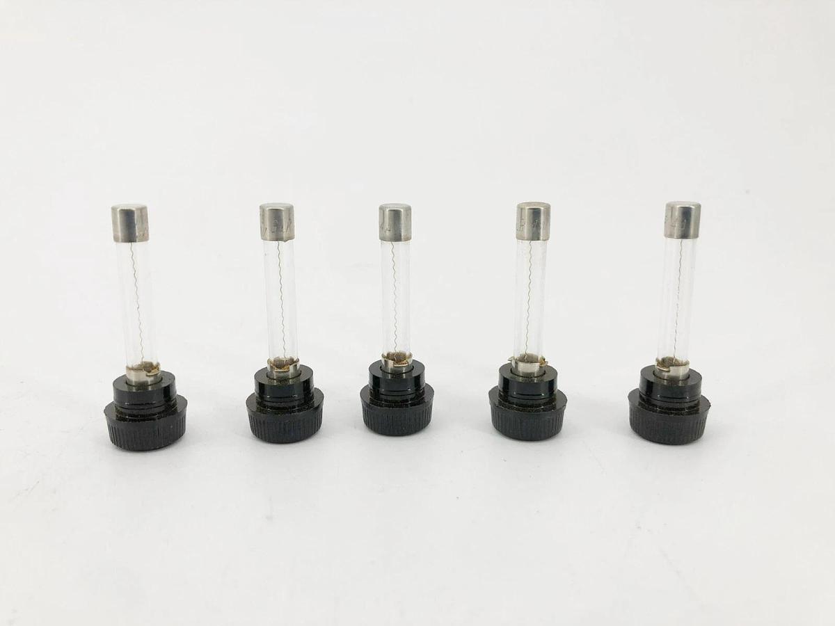 Lot of 5 New Bussmann GLR-4 Fast Acting Fuses 4A 300VAC