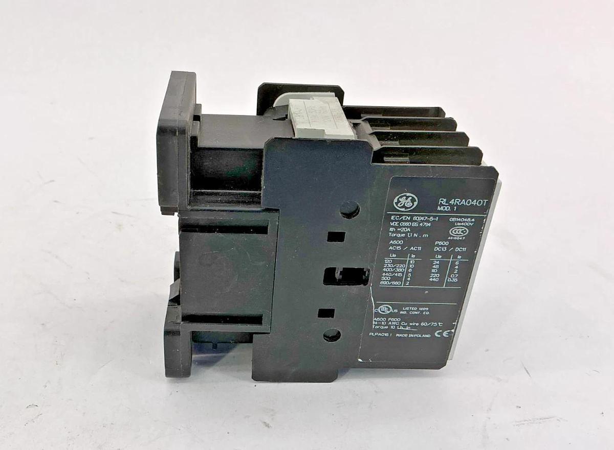 New GE General Electric RL4RA040T Contactor 20A 110/120V Coil 50/60HZ - No Box