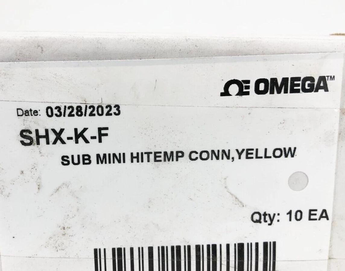 Box of 10 New Omega SHX-K-F Mini High Temp Ceramic Thermocouple Connectors