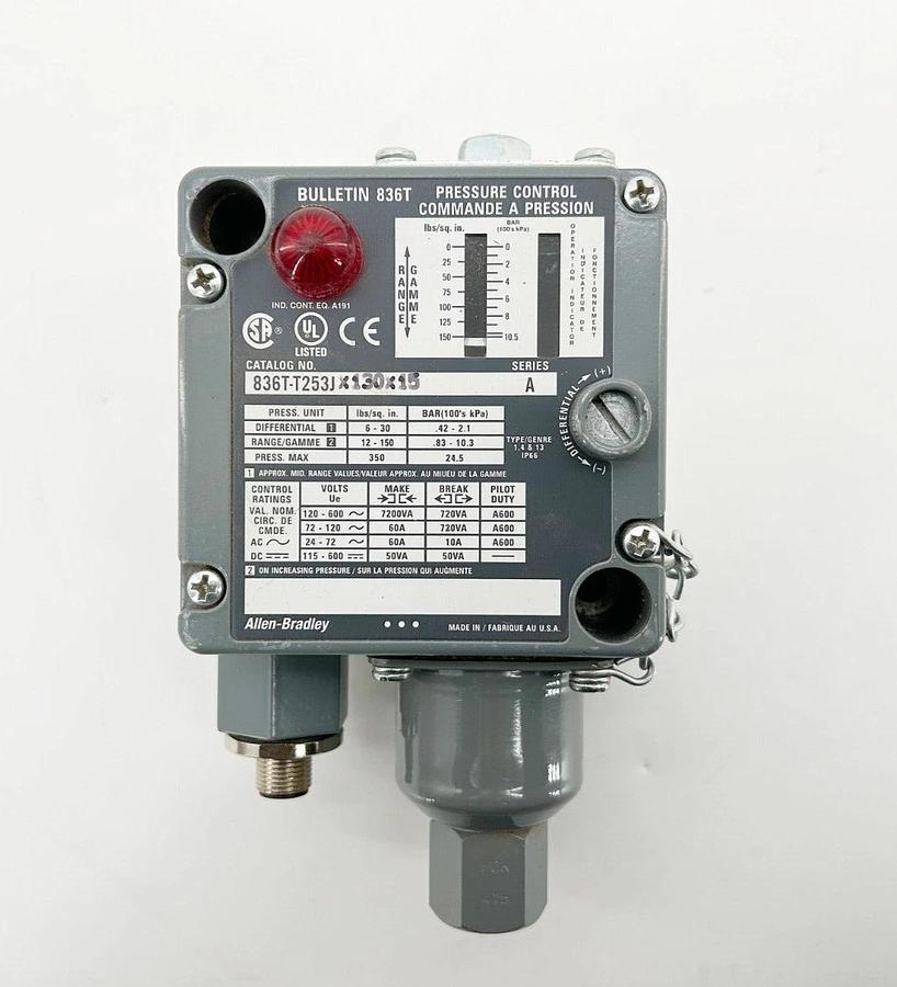 New Allen Bradley 836T-T253JX130X15 Pressure Control Switch 350PSI 600V