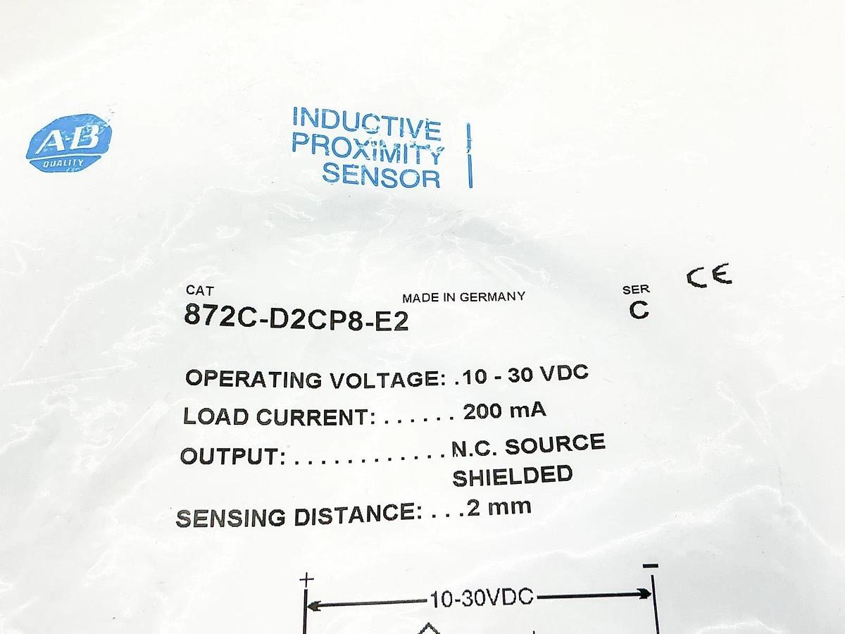 New Allen Bradley 872C-D2CP8-E2 Inductive Proximity Sensor 10-30VDC 200mA