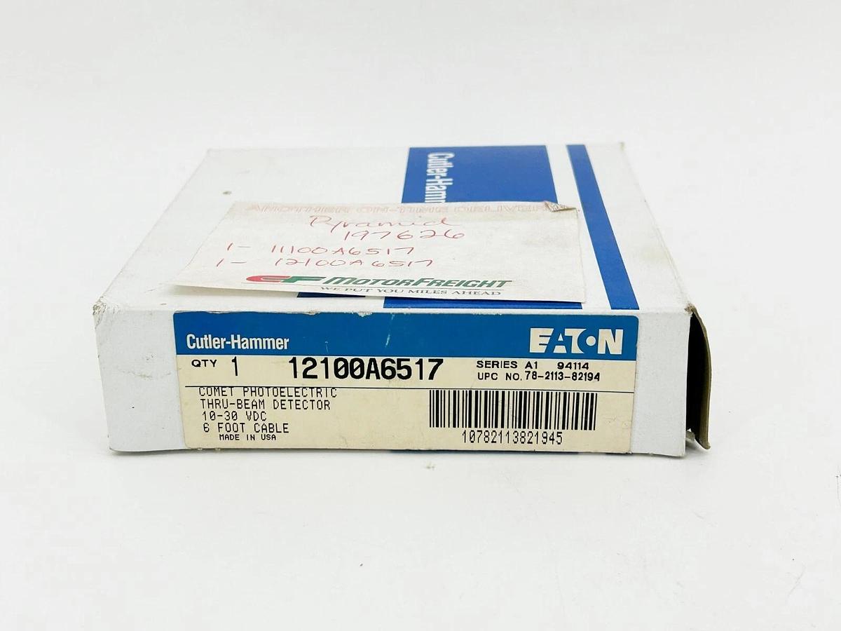 Used Eaton 12100A6517 Photoelectric Sensor 250MA 30VDC 0-6M Range 6' Cable