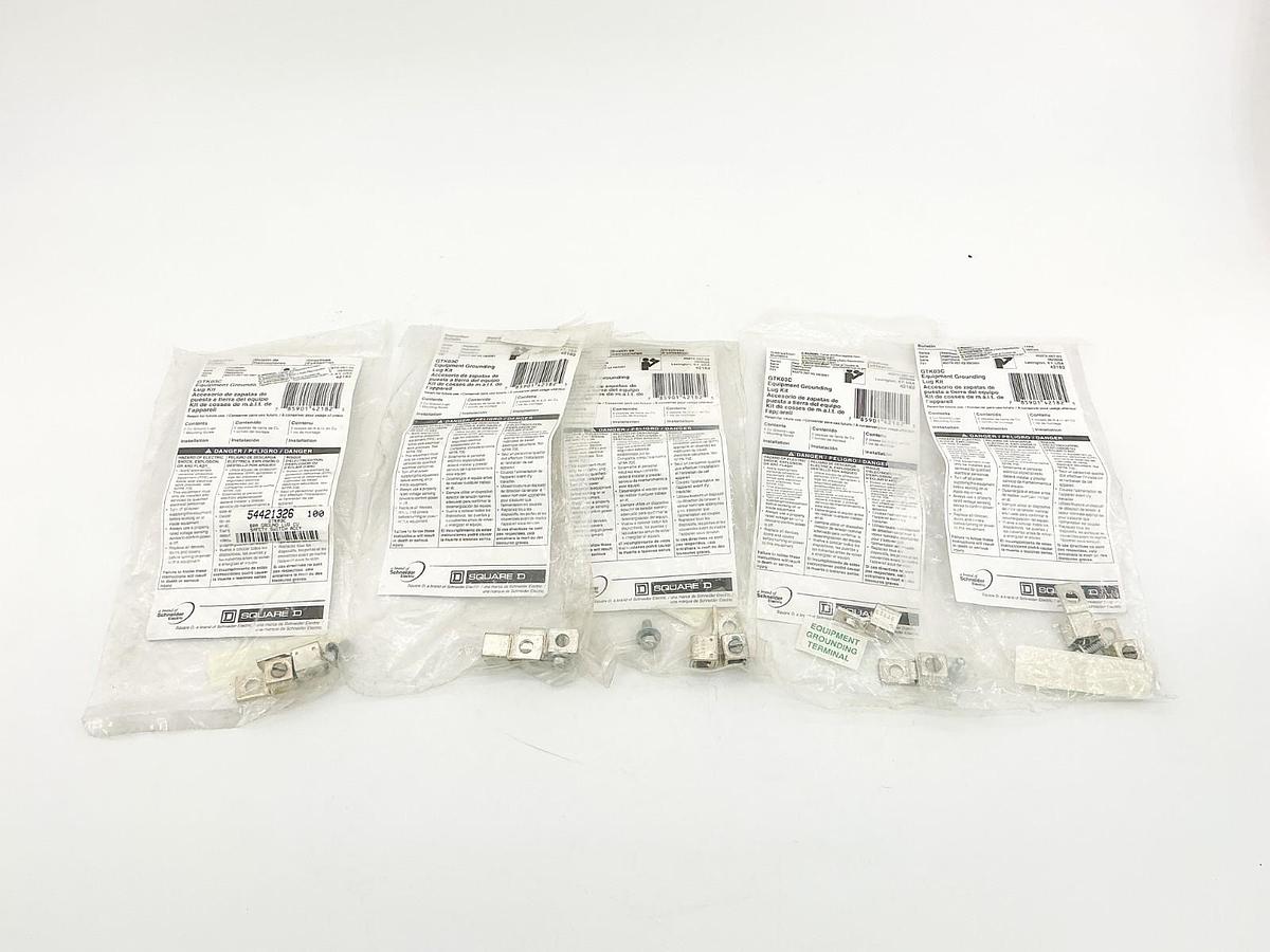 New Lot of 5 Square D GTK03C Grounding Lug Kit