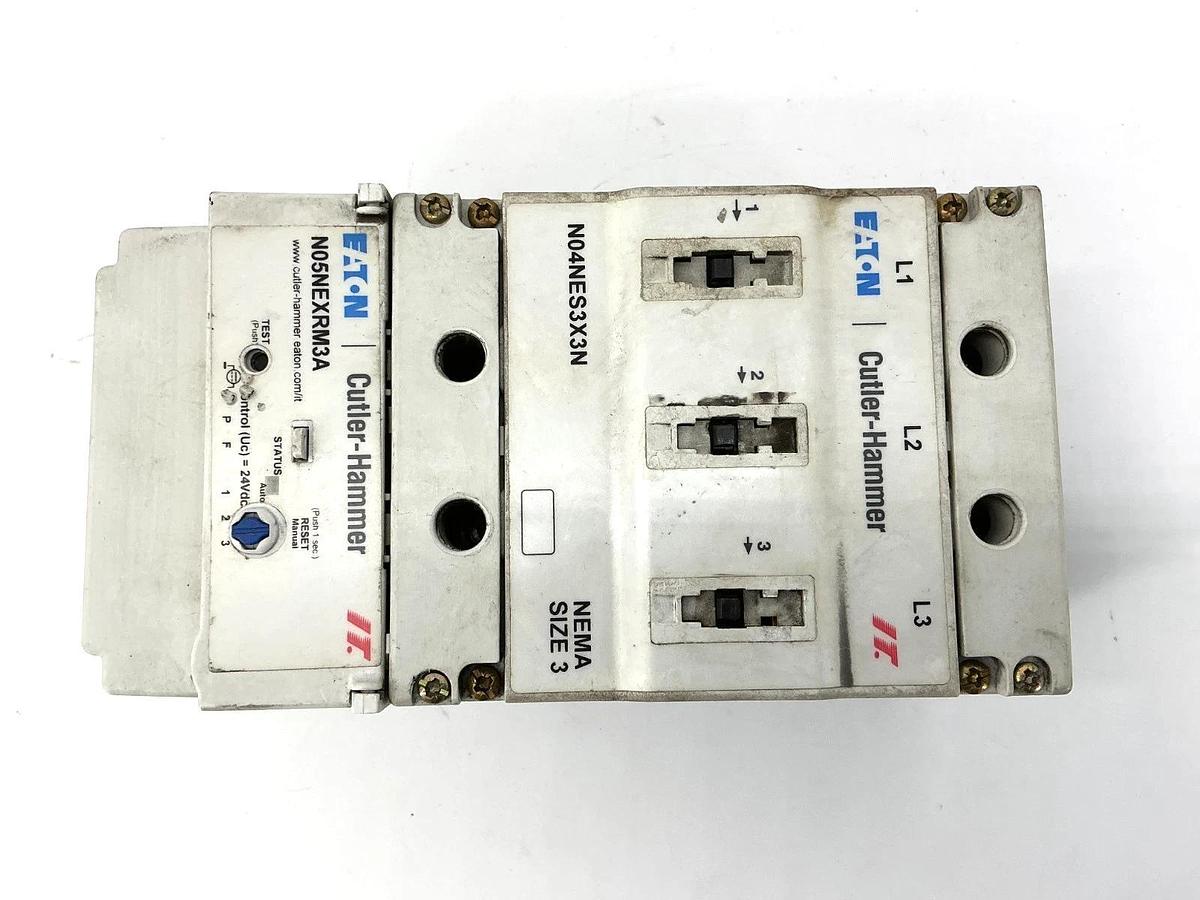 Used Eaton Cutler-Hammer N111ES3X3N Contactor 3P 90A w/ 24VDC Coil Controller N05NES3